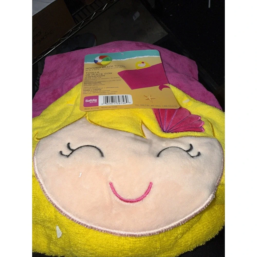 girls hooded beach towel new tags